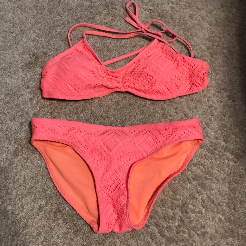 Bright coral bikini